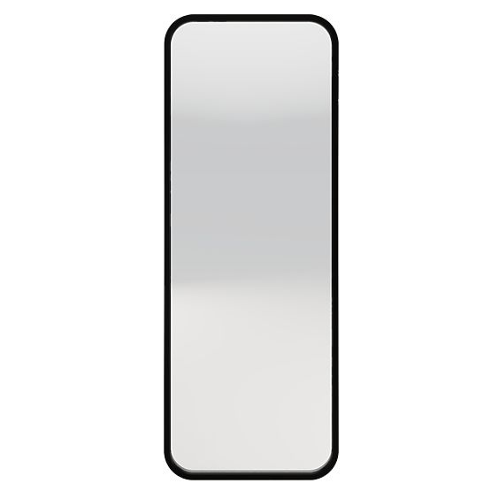 Hanging Mirror in Wooden Frame Spira 60x160 cm, Rectangular, Rounded, Black