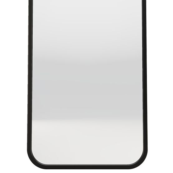 Hanging Mirror in Wooden Frame Spira 60x160 cm, Rectangular, Rounded, Black