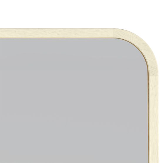 Hanging Mirror in Wooden Frame Spira 60x160 cm, Rectangular, Rounded, Natural