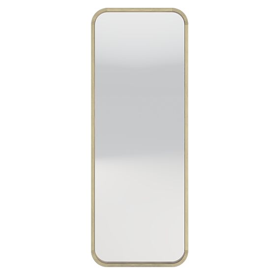 Hanging Mirror in Wooden Frame Spira 60x160 cm, Rectangular, Rounded, Natural