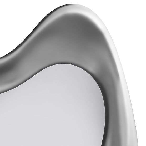 Hanging Mirror Leonardo, 60x90 cm, Irregular Shape, Silver