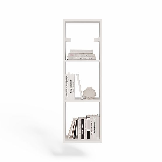 Hanging Shelf COBI 1X3 - Modern Wall Shelf 3 Compartments Matte White