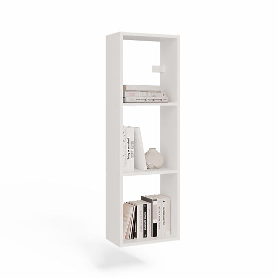 Hanging Shelf COBI 1X3 - Modern Wall Shelf 3 Compartments Matte White