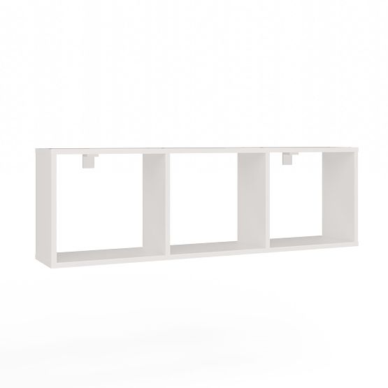 Hanging Shelf COBI 1X3 - Modern Wall Shelf 3 Compartments Matte White