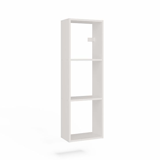 Hanging Shelf COBI 1X3 - Modern Wall Shelf 3 Compartments Matte White