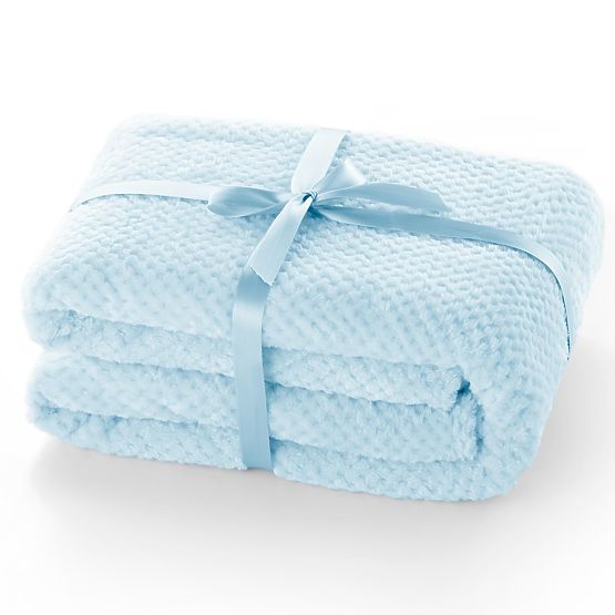 HENRY Blanket Blue Color with Jacquard Embossing Modern Style 170x210