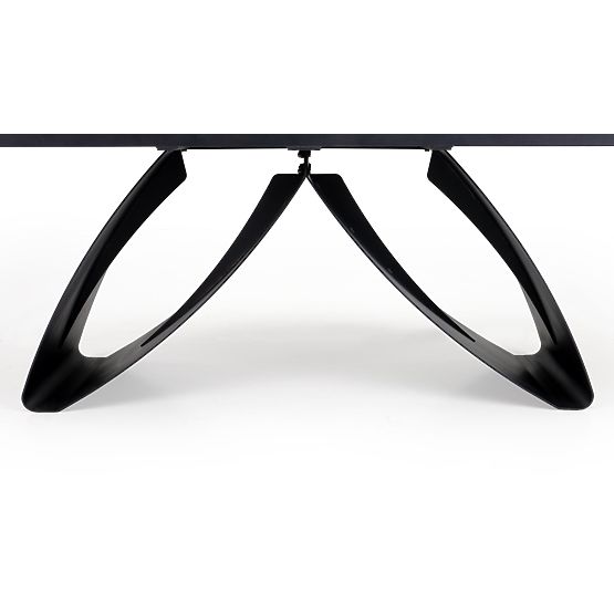 HILARIO extendable table, top - walnut, legs - black (3p=1pc)