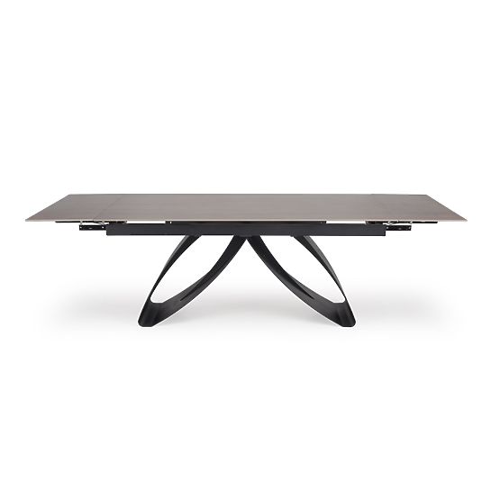 HILARIO extendable table, top - walnut, legs - black (3p=1pc)