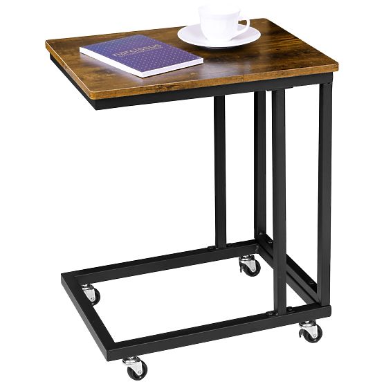Industrial Loft Table Meren in Antique Oak Finish