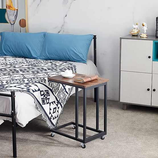Industrial Loft Table Meren in Antique Oak Finish