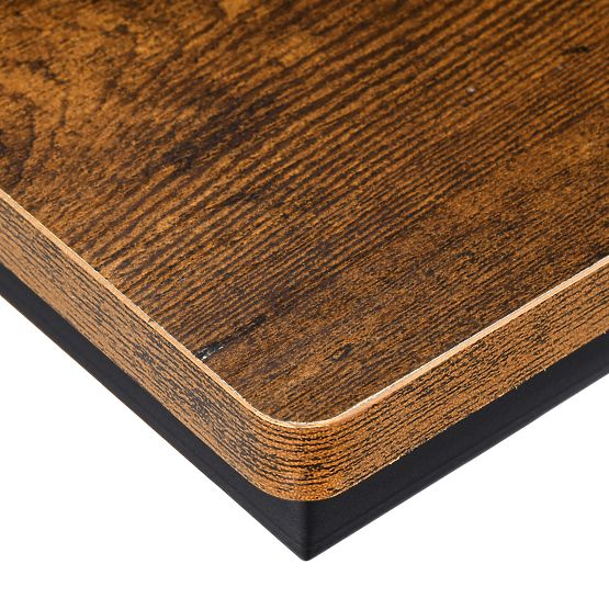 Industrial Loft Table Meren in Antique Oak Finish