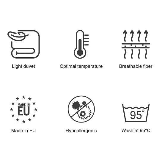 INEZ White Caro Classic Style Decoking Duvet