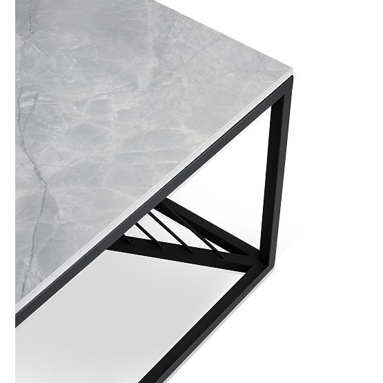 INFINITY 2 coffee table, gray marble / black (2p=1pc)