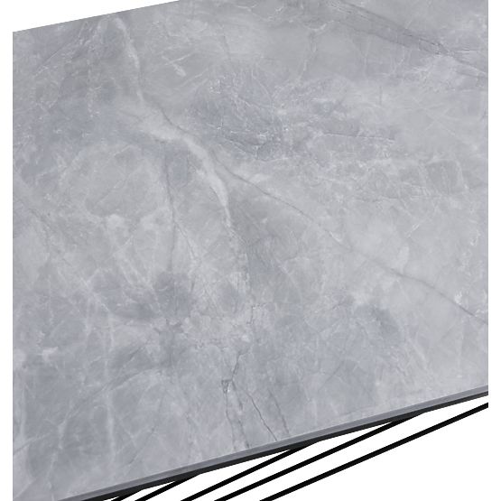 INFINITY 2 coffee table, gray marble / black (2p=1pc)