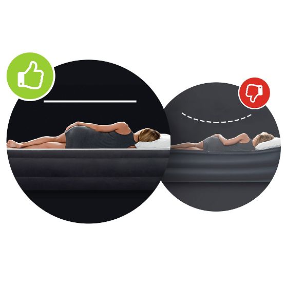 Inflatable Mattress for Two People 191x137x25 cm Bed with Backrest INTEX 64142