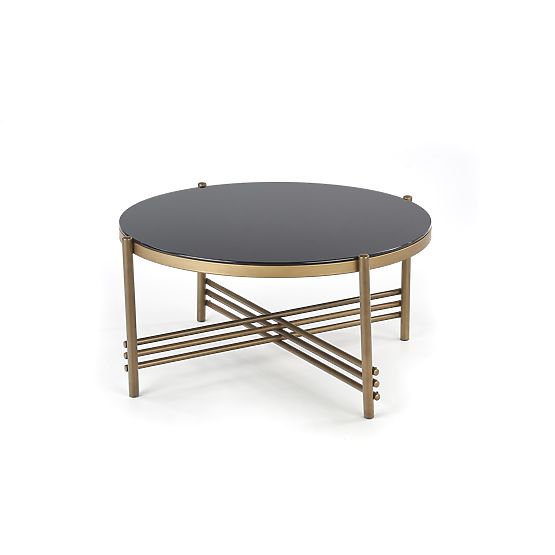 ISMENA coffee table frame - gold, top - black (1p=1pc)