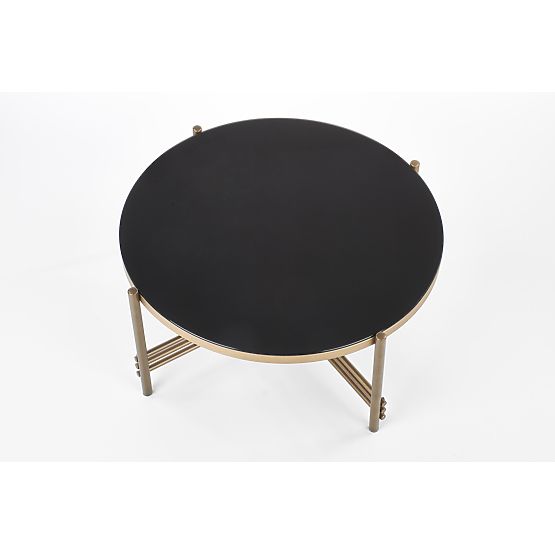 ISMENA coffee table frame - gold, top - black (1p=1pc)