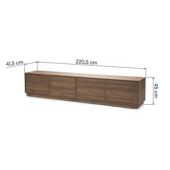Japandi TV Cabinet in Royal Walnut