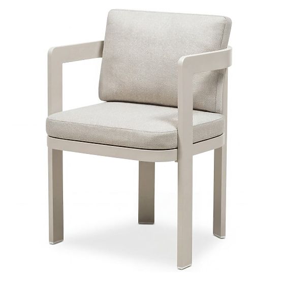 Japori Garden Chair Aluminum, Light Beige, Rounded