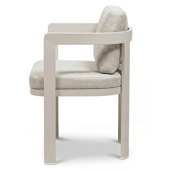 Japori Garden Chair Aluminum, Light Beige, Rounded