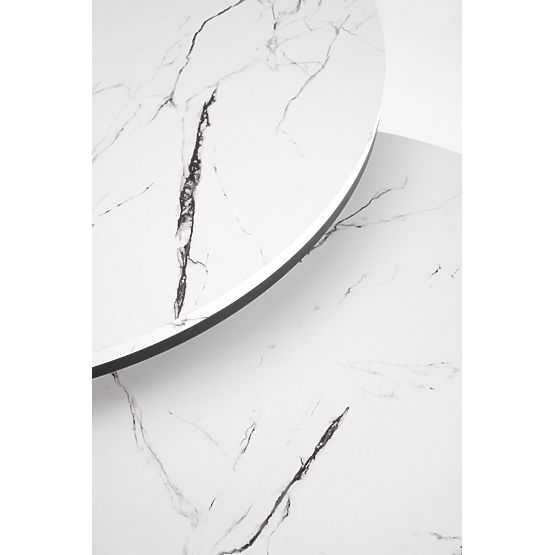 JAVA Set of 2 Tables, White Marble / Black (1p=1pc)