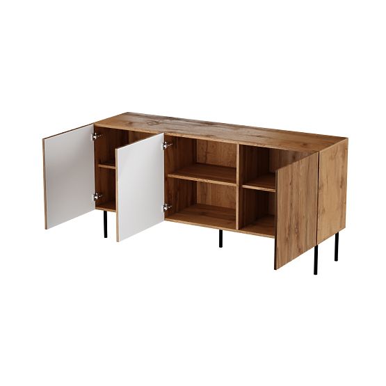 JUNGLE CHEST OF DRAWERS 152 Wotan Oak Matte/Black Matte