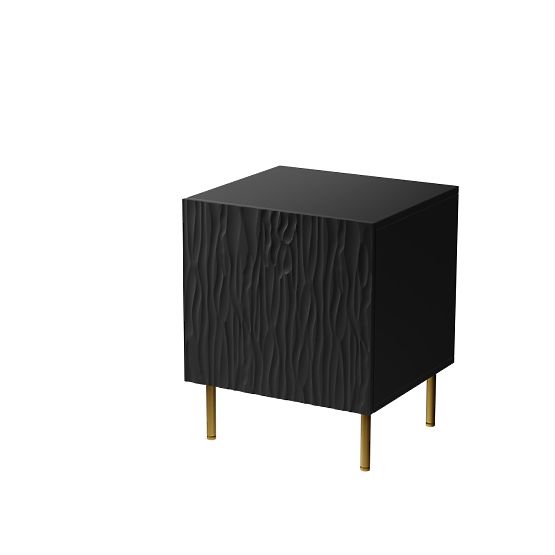 JUNGLE Nightstand (2 pcs) Black Matte/Black Matte