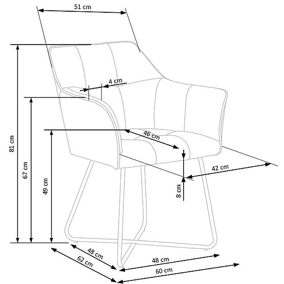 K377 Chair Grey (1p=2pcs)