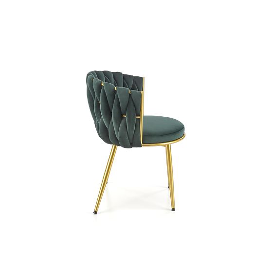 K517 Chair Dark Green / Gold (1p=2pcs)