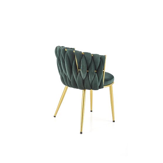 K517 Chair Dark Green / Gold (1p=2pcs)