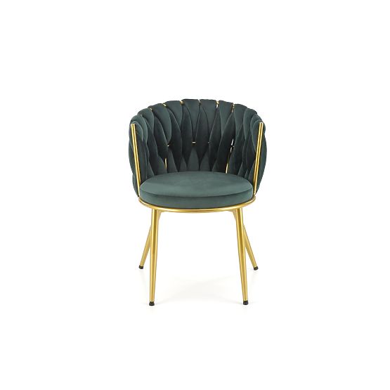K517 Chair Dark Green / Gold (1p=2pcs)