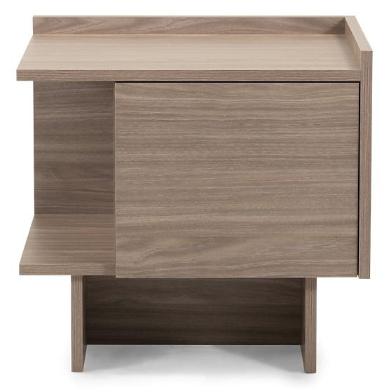 Kanso Nightstand, Pearl Oak