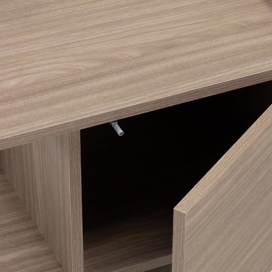 Kanso Nightstand, Pearl Oak