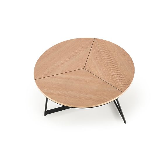 KARIDA coffee table natural oak/black (1p=1pc)