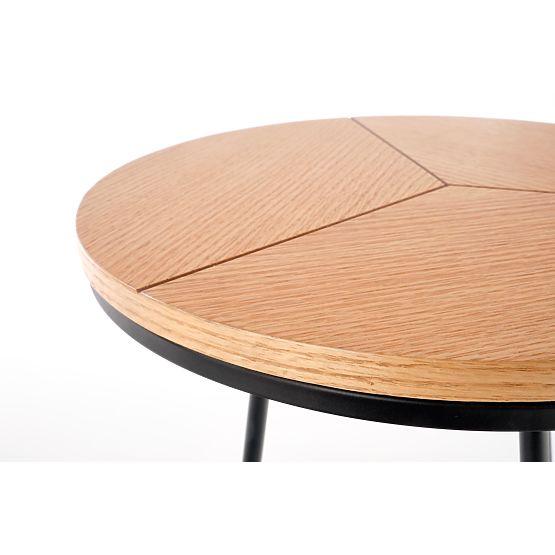 KARIDA-S coffee table natural oak/black (1p=1pc)