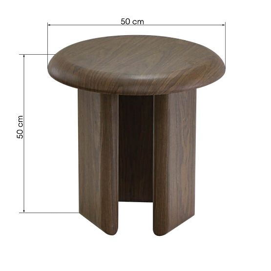 Keo Side Table 50 cm, Dark Walnut