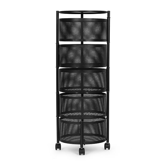 Kitchen Shelf Organizer Helper with Rotating Shelves 5 Levels Metal ModernHome