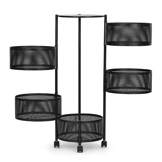 Kitchen Shelf Organizer Helper with Rotating Shelves 5 Levels Metal ModernHome