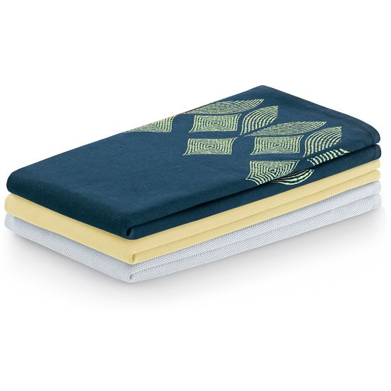 Kitchen Towel LETTY Yellow Color Printed Motif Modern Style Classic 50x70 ameliahome