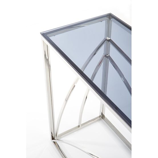 KN5 Console Table, Frame - Silver, Glass - Smoked (1p=1pc)
