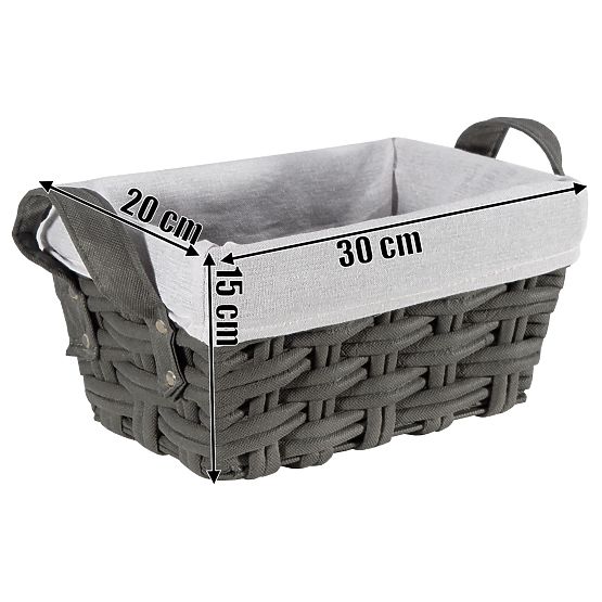 Knitted Basket TIANA Graphite 30x20x15 cm