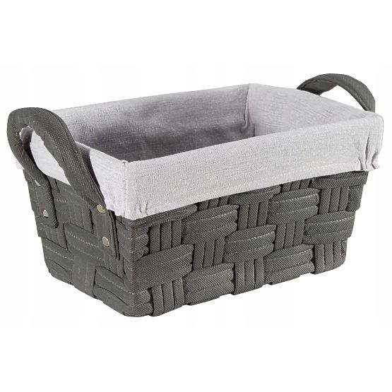 Knitted Graphite Basket LILO 30x20x15 cm