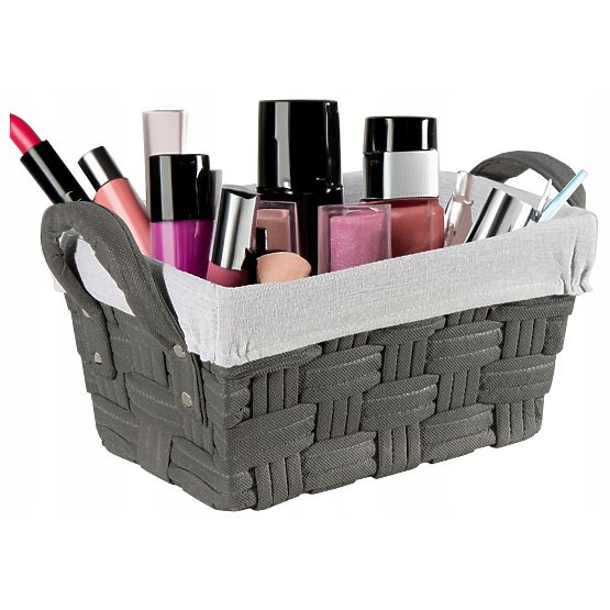 Knitted Graphite Basket LILO 30x20x15 cm