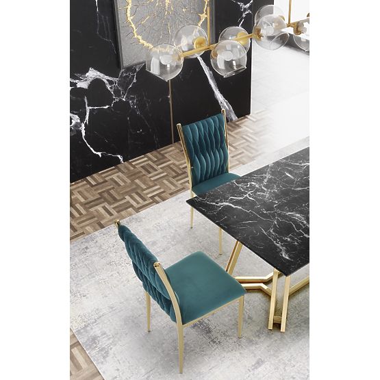KONAMI table, top - black marble, legs - gold (2p=1pc)