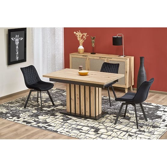 LAMELLO Extendable Table 160-210/90 cm Artisan Oak/Black