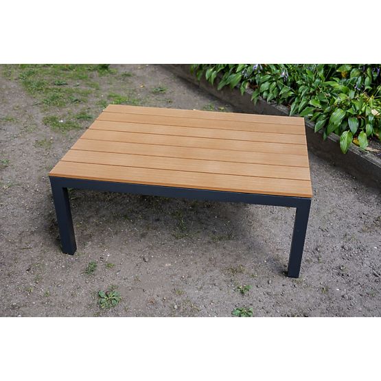 Large Aluminum Corner Set with Table MASSIMO Black