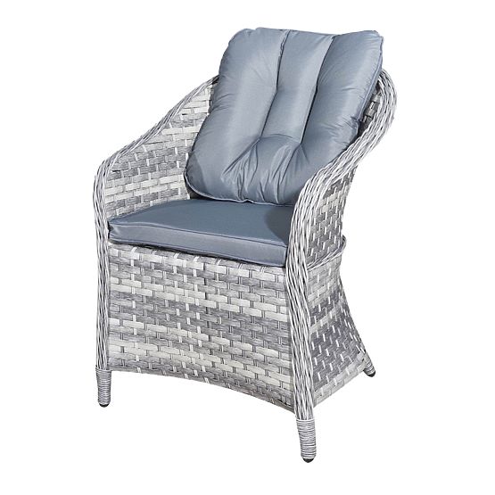 Large Dining Set from Technorattan (6 Chairs + Table) MODERNO Light Gray