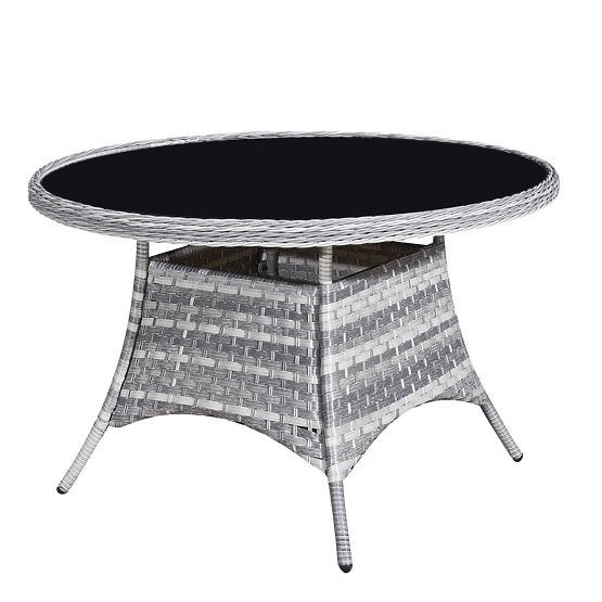 Large Dining Set from Technorattan (6 Chairs + Table) MODERNO Light Gray