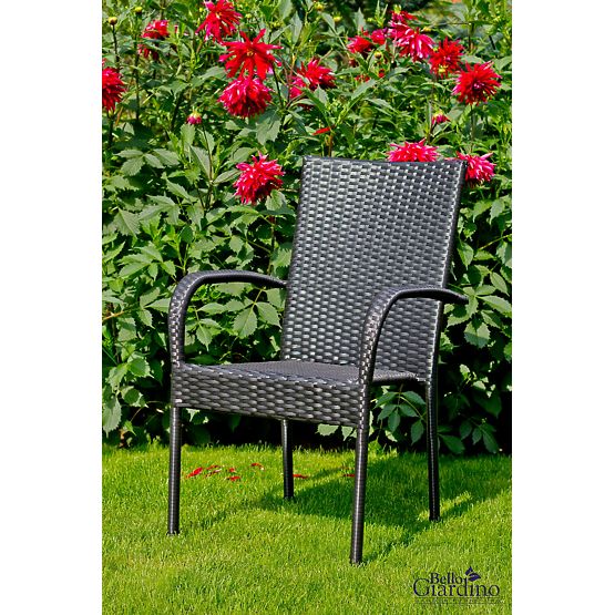 Large Dining Set from Technorattan (Table 200x100cm + 8 Chairs) SOTTILE Black