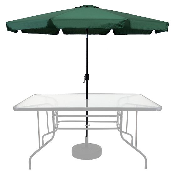 Large Garden Parasol 3m Tilt Crank Green